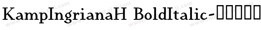 KampIngrianaH BoldItalic字体转换